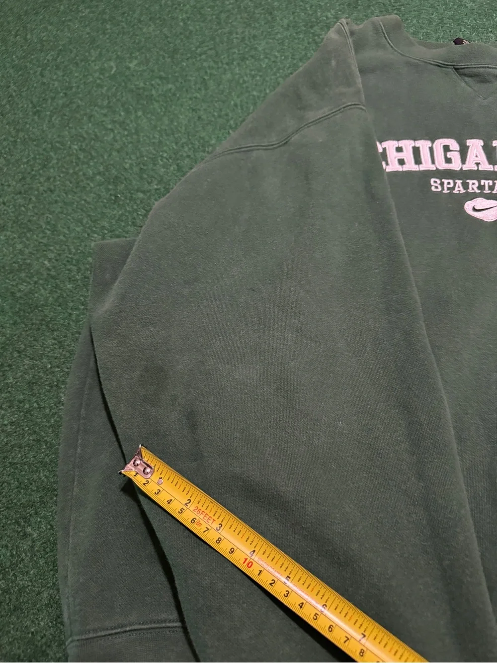Vintage 90s Michigan State Spartans Nike Crewneck Sweatshirt, Center Swoosh